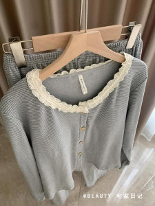 Bộ Đồ Ngủ Dài Tay Dày Hai Mặt Thoải Mái Cho Nữ Mùa Thu Đông Có Đệm Ngực Quần Dài Lông Cừu Mềm Mại Dễ Thương Mặc Nhà