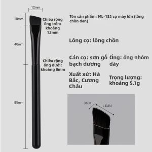 IMLUCKY | Cọ Chân Mày Lông Chải Cứng Lông Chồn Cao Cấp Đầu Phẳng Lớn