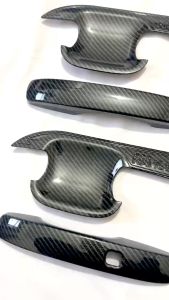 Ốp Tay Nắm Hõm Cửa Carbon Xe Ford Ranger 2023 Mẫu Vân Caron Cao Cấp Sẵn Keo Dán 3M