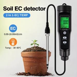 Máy Đo Độ Dẫn Điện Đất Kỹ Thuật Số 000~1000mS/cm Với Đầu Dò Chống Nước Có Thể Tháo Rời Để Phân Tích Vườn Cây Trồng