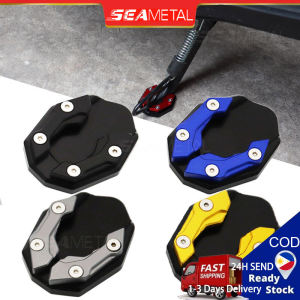 SEAMETAL Scooter Motorcycle Bike Kickstand Extender Foot Side Stand Extension Pad Support Plate Anti-skid Enlarge Pedal