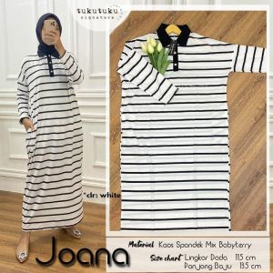 Joana dress gamis kaos spandek bebyterry wanita jumbo terbaru mewah elegan kekinian