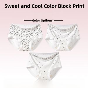 Miiow | Pure Cotton Seamless Underwear Womens Thin Breathable Summer Anti-microbial Triangle Pants Comfortable Briefs Youth Size