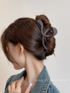 Large Grip Female Maillard Line Clip Hairware Hair Clip Back Head 2023 New Arrival Fancy Shark Clip