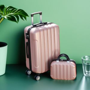 High Aesthetic 24 Inch Luggage Suitcase Large Capacity Travel Bag with Password Lock ABS PC Material Business/OL Style