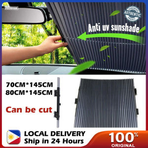Vigorpow Car Sun Shade Retractable Sunshade Sunscreen Insulation Foldable UV Protective for Car Window Front and Rear Windshield Sun Visor