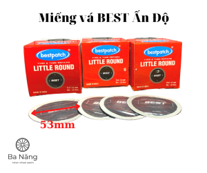 Miếng vá săm vá ruột vá lốp vá vỏ ruột xe máy ôtô BEST hình tròn (Little round 53mm) (Hộp 32 miếng)