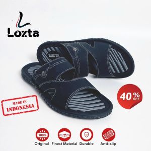 Sendal Laki Laki Dewasa LOZTA Rubber 08 Series Sandal Kulit Selop Kekinian