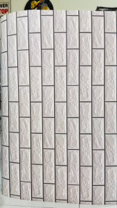(ẢNH CHỤP) Decal dán tường gạch xám trang trí decor quán có sẵn keo