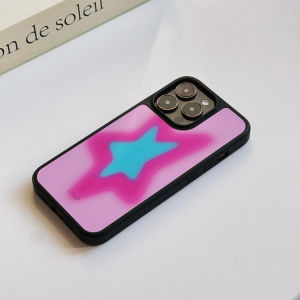 Matte Magnetic Black Frame Phone Case for  16Promax 17Pro Glass Full Cover Protection Creative Minimalist Korean Style