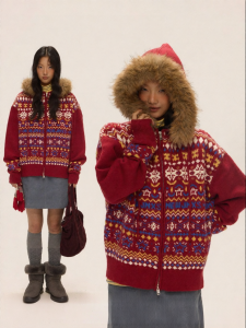 JNXS | Áo Sweater Hooded Cổ điển Ấm áp Faroe-Isles có Mũ Tách rời