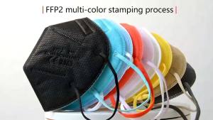 10pcs 5Layer FFP2 Masks CE Approve KN95 Melt-blown 95% Filtering Adult Multi-colors Black Pink Blue Bag Pack FFP2 NR EU