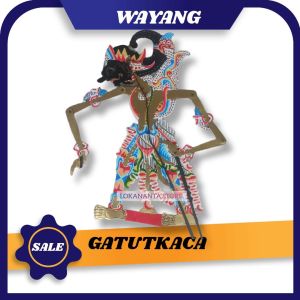 BIMA GATUTKACA PAKET ISI 2 TOKOH WAYANG KULIT MAINAN BAHAN KERTAS KARTON DUPLEK