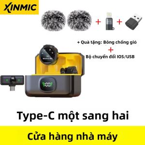 Micrô Bluetooth Lavalier Không Dây Di Động Micrô Ngưng Tụ Đa Hướng Mini Có Chức Năng Khử Tiếng Ồn Cho Điện Thoại Chơi Game PC Ghi Âm Video Trực Tiếp Type-C