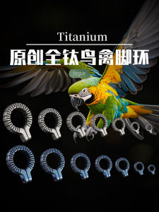 2025 New Pure Titanium Alloy Bird Foot Ring for Parrots Budgies Canaries Safety Buckle Training Interactive Pet Bird Supplies