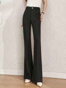 High Waist Wide Leg Suit Pants Womens Fashionable Straight Cut Slimming Versatile New Chinese Style Light National Trend