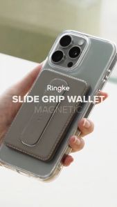 RINGKE® SLIDE GRIP WALLET MAGNETIC All in One Phone Wallet ID & Credit Card Grip & Kickstand Compatible with MagSafe Cha