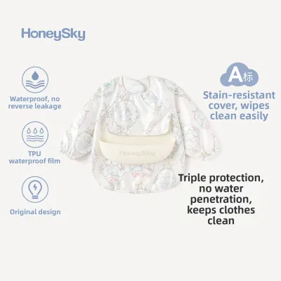 HoneySky | Waterproof Baby Feeding Bib Infant Spring Autumn Reversible