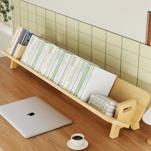 Office Desktop Storage Organizer Wooden Bookshelf