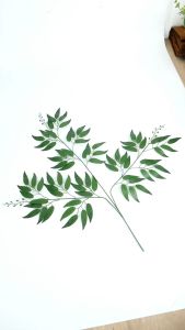DAUN WILLOW LUSINAN BERCABANG 3 DEKORASI PERNIKAHAN DAUN ARTIFICIAL DAUN RUSCUS ZAITUN BUATAN TANGAN TANAMAN BUNGA HIJAU PLASTIK DECOR RUMAH LUAR RUANGAN OUTDOOR BERKUALITAS IMPORT MURAH