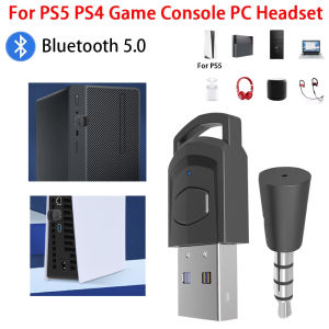 KEBIDU | Wireless Game Audio Headphone Adapter Receiver for PS5 PS4 Game Console PC Headset Bluetooth 5.0 Audio Transmitter