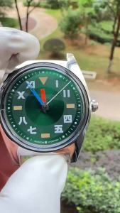7120 Hand-Wind Mechanical Watch Men 36mm Retro Business Timepiece Classic Simple Couple Watch