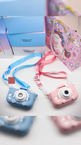 [SG Seller]kids Camera Kids Digital Camera Cute Children Camera 1080P Kids Digital Camera with 32GB TF Card Gifts for Boys Girls Age 3-8 (Pink)