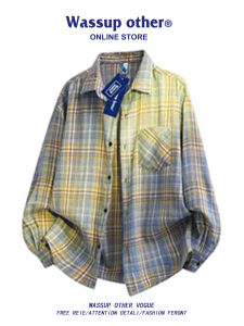 American Style Checkered Loose Casual Mens Shirt
