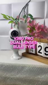 V380 PRO CAMVIEW CCTV Bulb Camera 360 Rotation Wifi Connect Cellphone 1080P HD Night Vision Security Camera