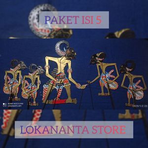 WAYANG KULIT BAHAN DUPLEK TOKOH MAINAN WAYANG PANDAWA
