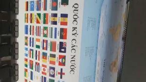 Tranh Múi Giờ các nước trên TG. Có sẵn sáo và dây treo khổ A0 (84cm x 120cm)