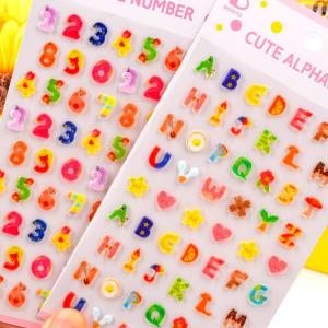 Quality Colorful 3D Candy Alphabet and Numbers Stickers