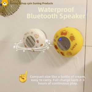 Portable Bathroom Bluetooth Speaker Wireless Mobile Phone Shower Mini Speaker Waterproof Sound System Easy to Carry Music Device