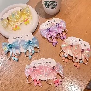 Jepit Rambut Anak Wanita Kekinian Style Korea Pita Mutiara Jepitan Rambut Pita Motif Smile Ala Korea Aksesoris Rambut Wanita LOOKIS