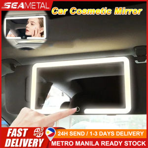 SEAMETAL Car Interior Makeup Mirrors Universal Sun Visor Vanity Mirror with LED Lights Sun-shading Cosmetic Mirror for Girls Women