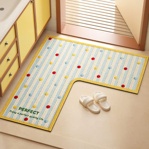 ZHIBAIJIA | Water Absorbent Slip-Resistant Corner Mat L-Shaped