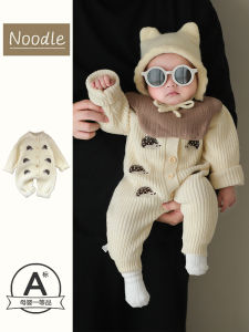 Korean Style Knitted Sweater Baby Romper Long Sleeve Warmth Hedgehog Design Toddler Clothes Infant Clothes Spring Season