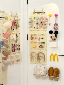 DIY Splicing Childrens Wall Hanging Hair Accessory Storage Bag Felt Hair Clips Hair Bands Hair Ties Shark Clips Storage