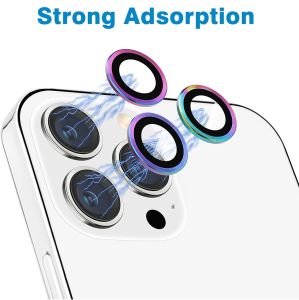 Pelindung Kamera Cincin Logam Untuk iPhone 15 14 13 16 12 11 Pro Max Mini promax Plus 16 + 15+ 14+ Cincin Kaca Tempered Penutup Lensa Belakang iPone 15 Pro Plus iPhone14 Tutup Pelindung Camera Protector Metal Ring Tempered Glass Ring Rear Lens Cover iPone
