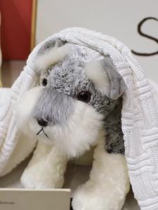 Cute Schnauzer Dog Plush Toys Triver Stuffed Animals Doll Puppy Kids Children Adults Boys Birthday Gifts Home Decor Crafts