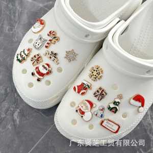 16Pcs Crocs Jibbitz Charms Carnival Christmas Shoes Buckle Madness Detachable Santa Claus Shoes Decoration for Crocs