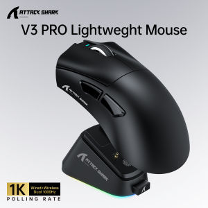 ATTACK SHARK | ATTACK SHARK V3 PRO Wireless Gaming Mouse PAW3311 Sensor 25000 DPI