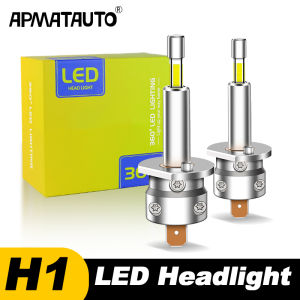 2Pcs H1 H3 LED Headlight Bulb Mini 360 Size 30000LM CSP for Car Headlamp Light Auto Diode Fog Lamps 12V 6000K Automobile