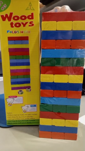 [ลดราคาพิเศษ] LookmeeShop เกมส์จังก้า ตัวต่อไม้ตึกถล่ม 54 ชิ้นพร้อมลูกเต๋า - แบบตัวเลข/แบบสี - ของเล่นไม้ ปลอดภัยไม่อันตราย