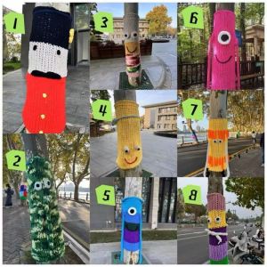 เสื้อสเวตเตอร์ต้นไม้สีสันสดใสสำหรับตกแต่งคริสต์มาส ทำจากเส้นด้าย เสื้อสเวตเตอร์ต้นไม้ ทรงกรวย ตุ๊กตาต้นไม้