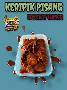 Keripik Pisang Cokelat Lumer 500ml – Snack Manis Renyah 186gr + Free Sumpit