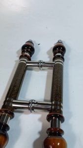 gagang tarikan pegangan handle pintu rumah untuk pintu depan dan kamar set body kunci model baut tembus lohan antik ch pilihan panjang 45cm dan 60cm bahan stainless dan kayu