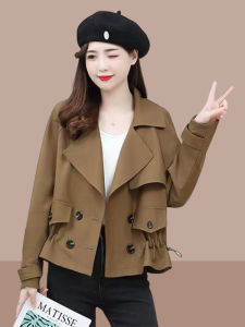 Shalldoer | Short Elegant Stylish Womens Coat Double Breasted