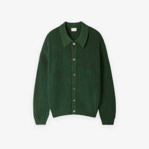 DAVID&ME | Lucky Red Collared Knitted Sweater Cardigan