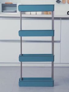 Troli Dapur Storage Penyimpanan 4 Tingkat Rak Dapur Serbaguna Rak Serbaguna Organizer Rumah Multifungsi